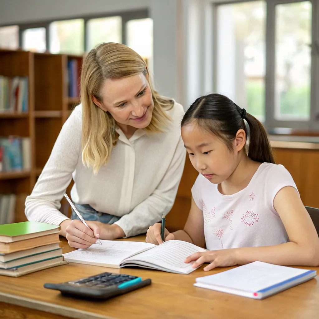 A tutor helping a student